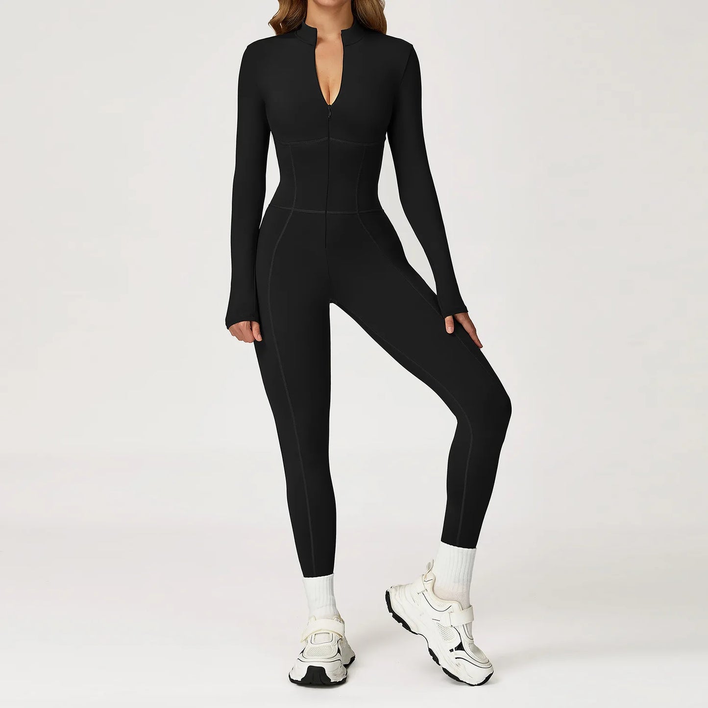 Winter Autumn Yoga Jumpsuit Women's One-piece Suit Sportswear Women Gym Rompers Long-sleeved Warm Overalls High Elastic Bodysuit