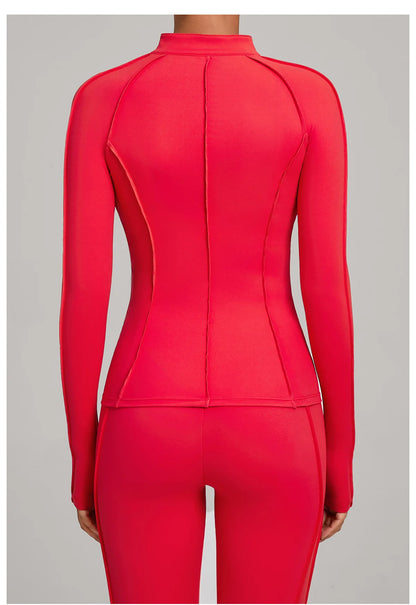 SWELTERING Women Yoga Shirts Sports Jacket Zip Fitness Long Sleeve Workout Cycling Shirts Gym Quick Dry Outdoor Top Sportswear