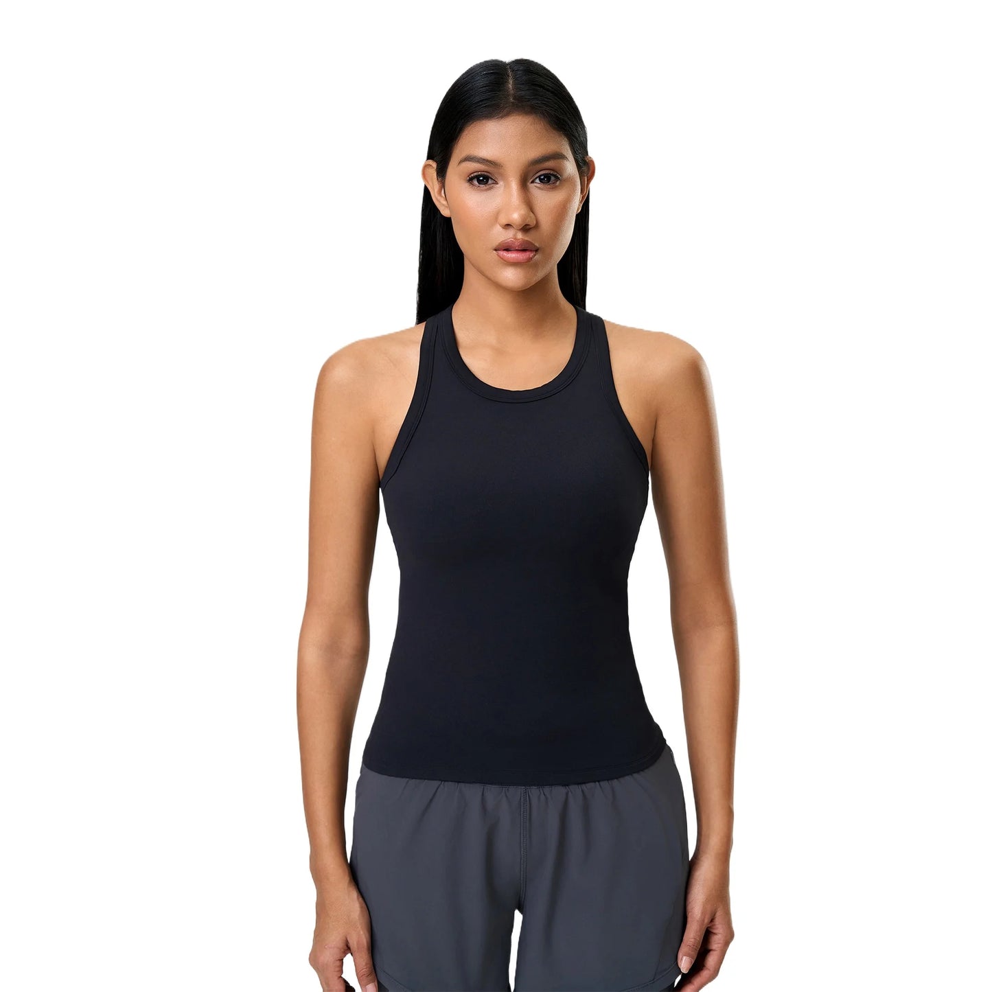 Custom LOGO new nude shaping yoga clothes vest with chest pad fitness sports sleeveless top