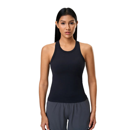 Custom LOGO new nude shaping yoga clothes vest with chest pad fitness sports sleeveless top