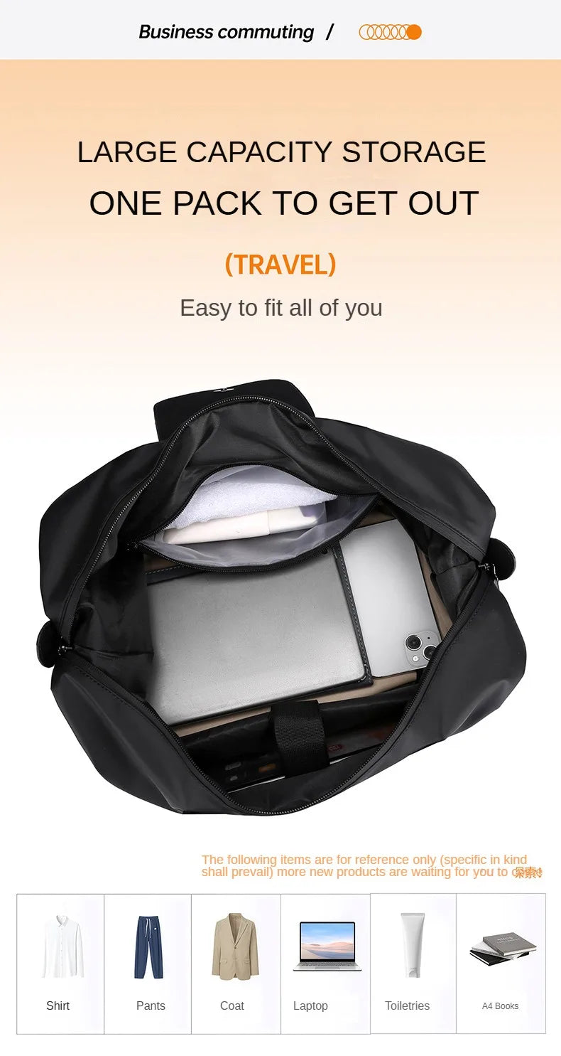 Customized Travel Bag Logo Luggage Bag Handheld Lightweight Men's Business Travel Storage Bag Yoga Fitness Bag Printed Name