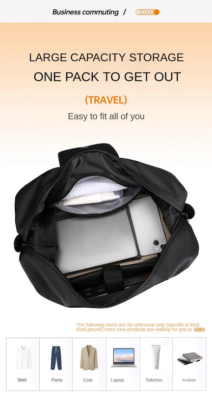 Customized Travel Bag Logo Luggage Bag Handheld Lightweight Men's Business Travel Storage Bag Yoga Fitness Bag Printed Name