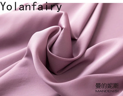 YOLANFAIRY 19momme 93% Mulberry Silk Spaghetti Strap Dress for Women Elegant Mid-length Sexy Real Silk Summer Dresses Woman 원피스
