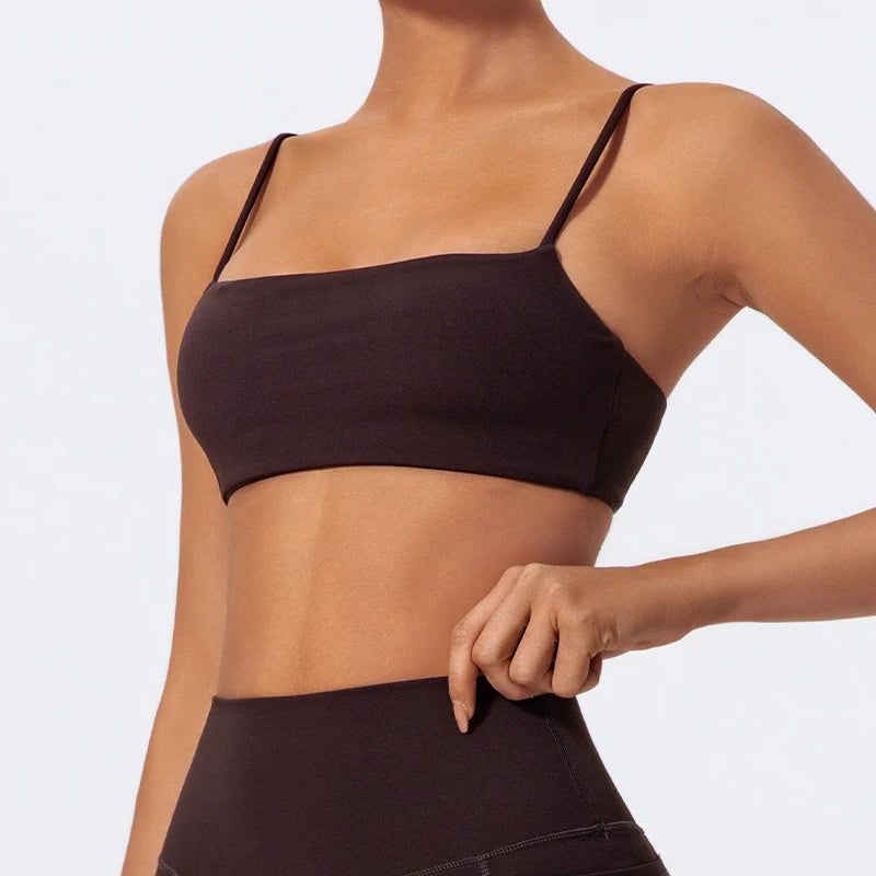 Summer Sling Yoga Bra Women Gym Workout Push Up Brassiere Female Outdoors Sports Underwear Women Fitness Shockproof Crop Top