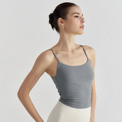 Fashion New Women Sports Tops Side Pleats Sexy Yoga Bras Suspender Nylon Elastic Women Workout Vest Gym Bra Tops Girl Sportswear