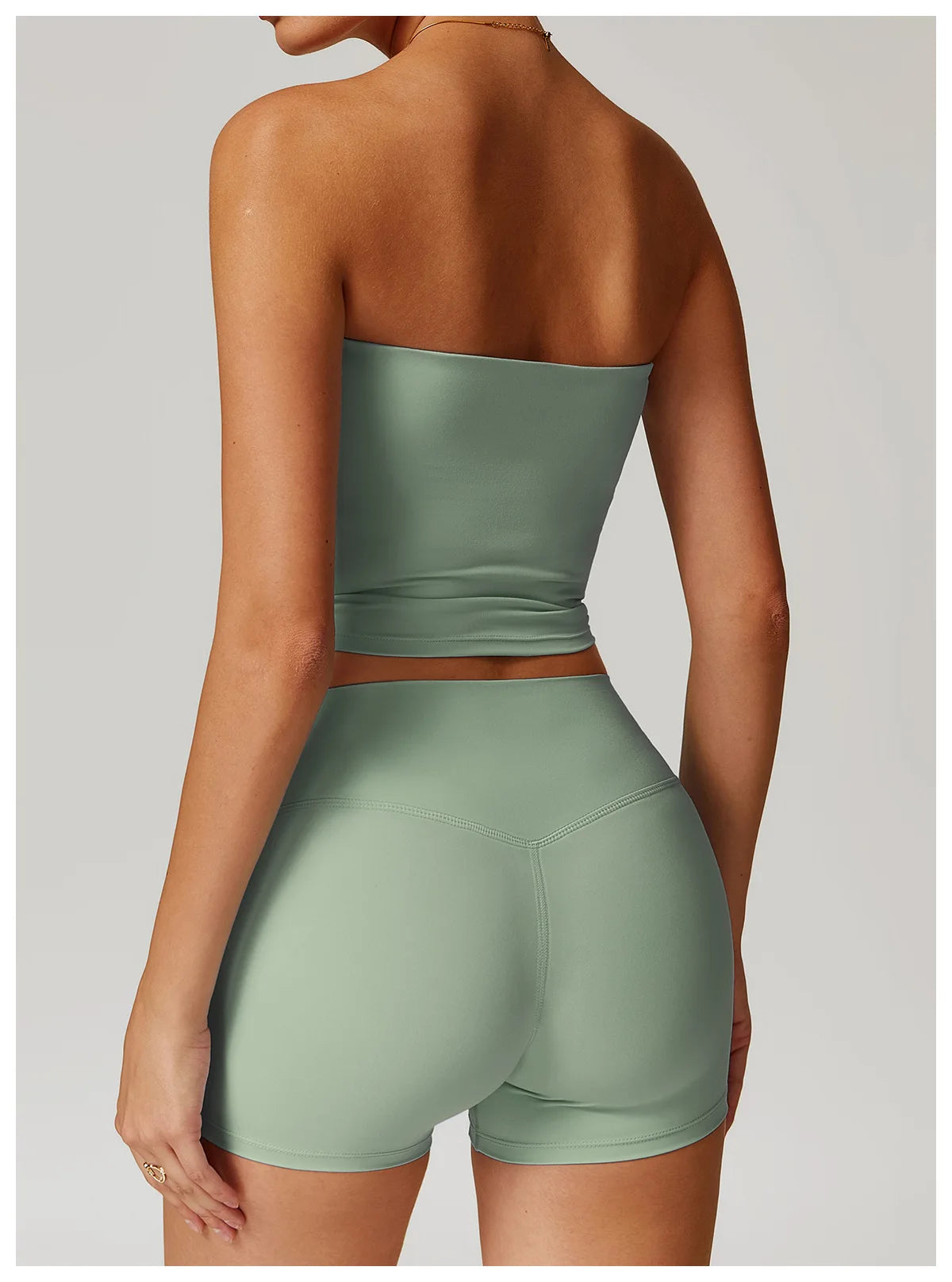 Custom LOGO Women's Strapless Tube Top Sexy Back Sports Underwear Women's Shockproof Quick-Drying Fitness Yoga Top