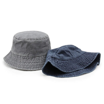 Personalized Custom Text Logo Embroidery Men's Bucket Hats Women's Washed Cotton Summer Sun Hats Wholesale Dropshipping