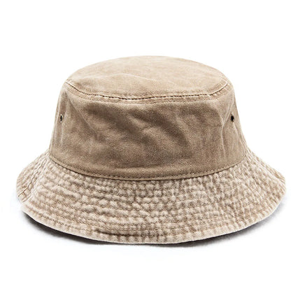 Personalized Custom Text Logo Embroidery Men's Bucket Hats Women's Washed Cotton Summer Sun Hats Wholesale Dropshipping