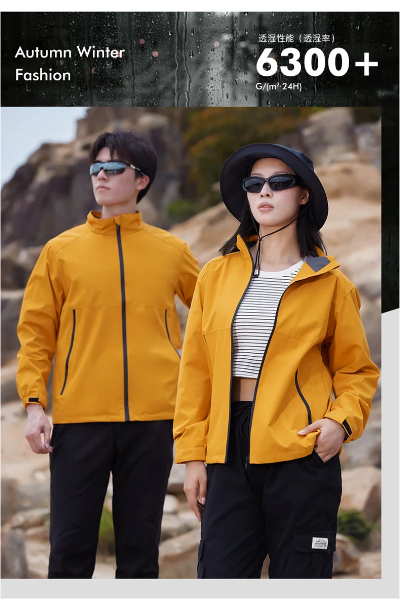 Outdoor Waterproof Men Women Stand Collar Jacket Custom Logo Anti-static Coat Print Company Design Casual Sweatshirt Embroidery