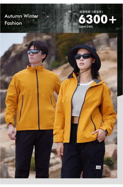 Outdoor Waterproof Men Women Stand Collar Jacket Custom Logo Anti-static Coat Print Company Design Casual Sweatshirt Embroidery