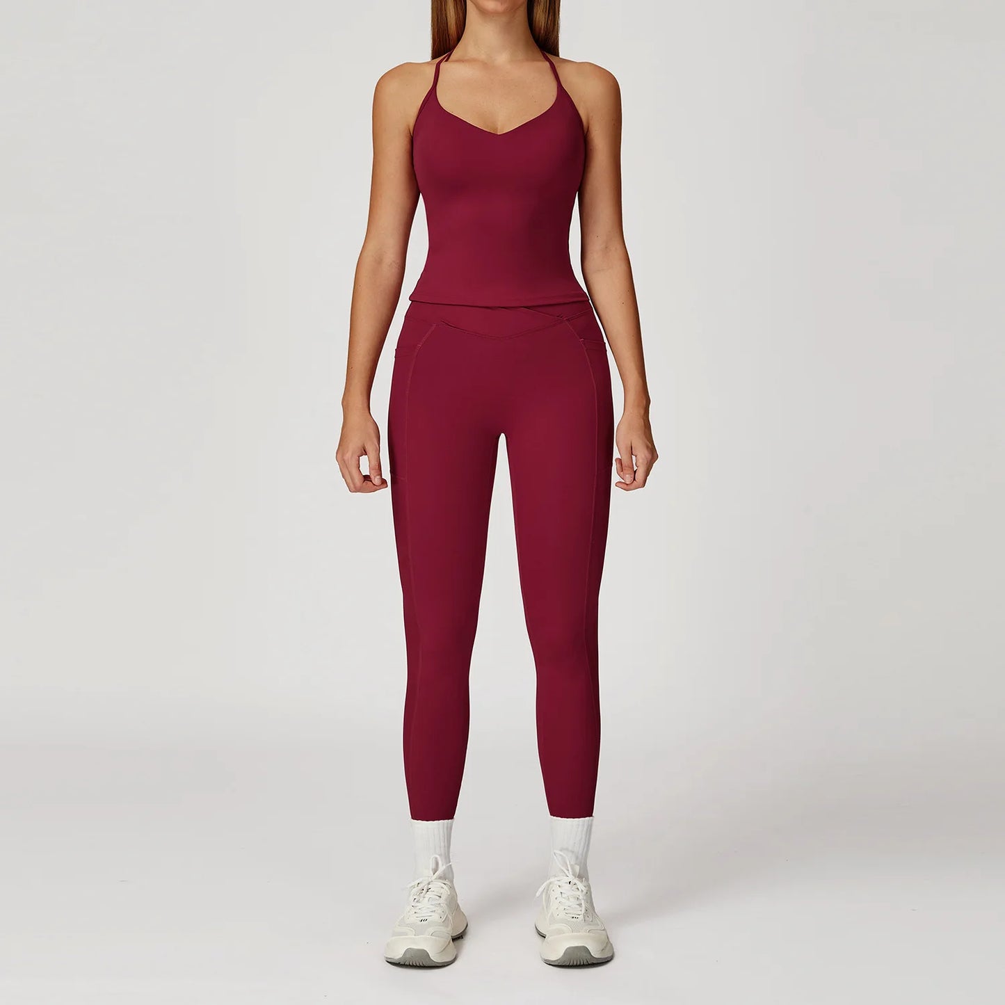 Women Sportswear Yoga Set 2PCS Sport Suit Gym Workout Clothes Women's Tracksuits Fitness Gym Vest High Waist Sports Leggings