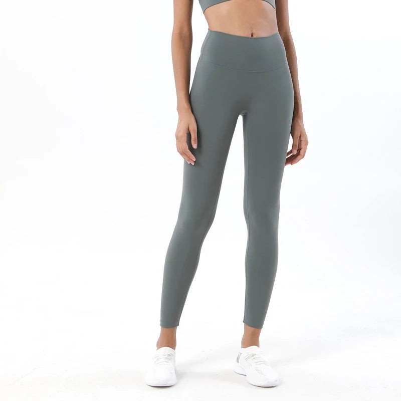 TRY TO BN New 46 Color Yoga Pants Sports Leggings Women Fitness Nylon High Waist Leggings Workout Trousers Training Gym Clothing