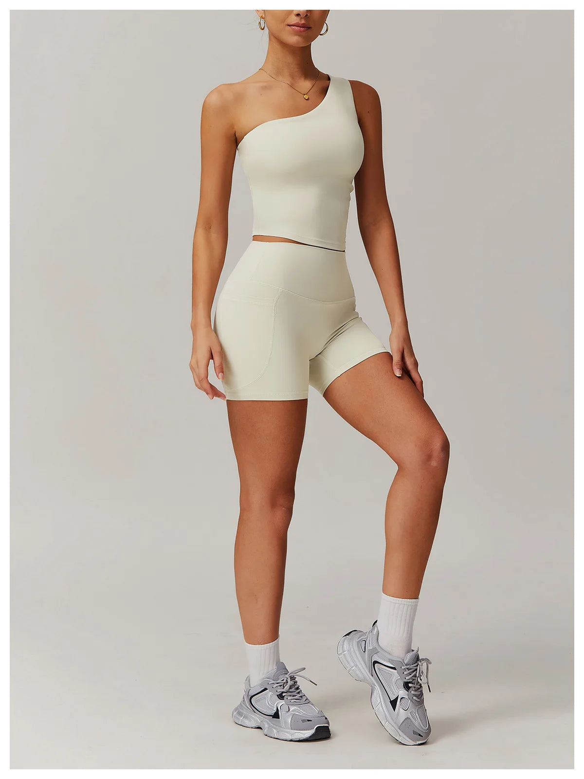 Custom LOGO women's quick-drying waist shaping yoga casual outer wear running cycling fitness sports two-piece set