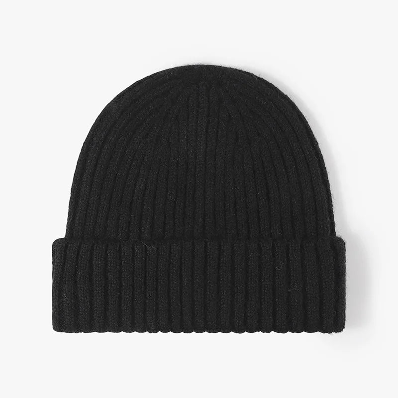 2025 New Versatile Unisex Beanie Plain Wool Thickened Earflap Anti-Static Warm Outdoor Daily Knit Hat