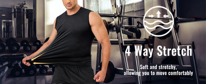 TACVASEN UPF 50+ TANK TOPS Quick Dry Sleeveless T-shirts Mens Summer Gym Fitness Running Tee Shirts Trainning tshirts Swimming