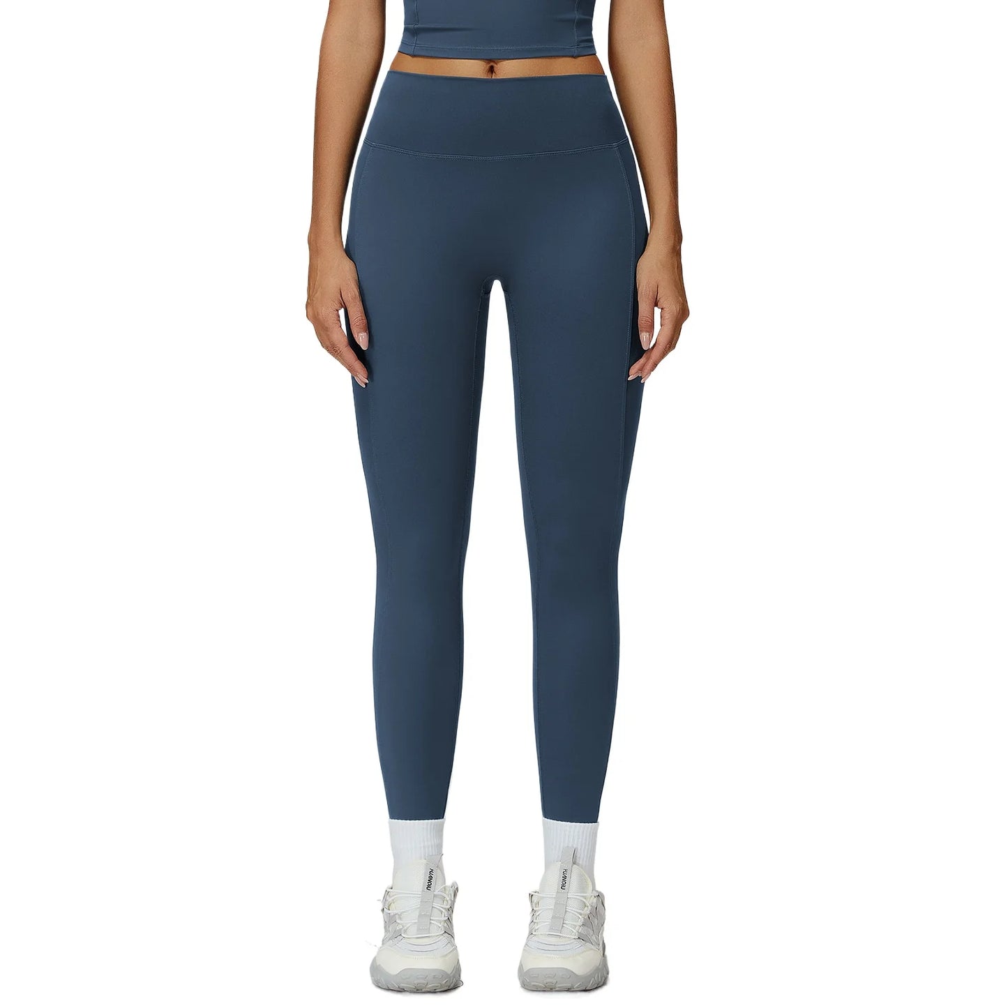 Customized LOGO women's yoga trousers high waist pleated leggings outdoor running sports fitness trousers