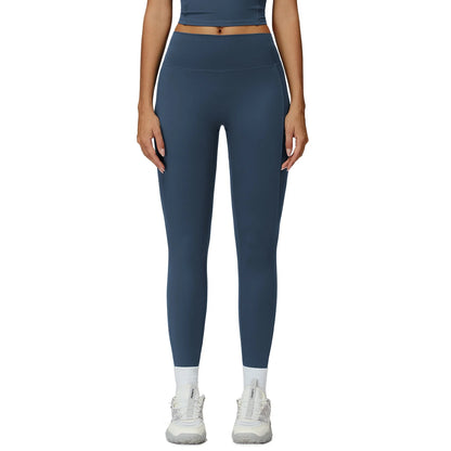Customized LOGO women's yoga trousers high waist pleated leggings outdoor running sports fitness trousers
