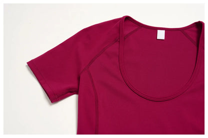 Sexy Women Yoga Shirts Fitness Sports T-Shirts Gym Workout Short Sleeve Top Running Active Wear Femme Sports Top Workout Shirts