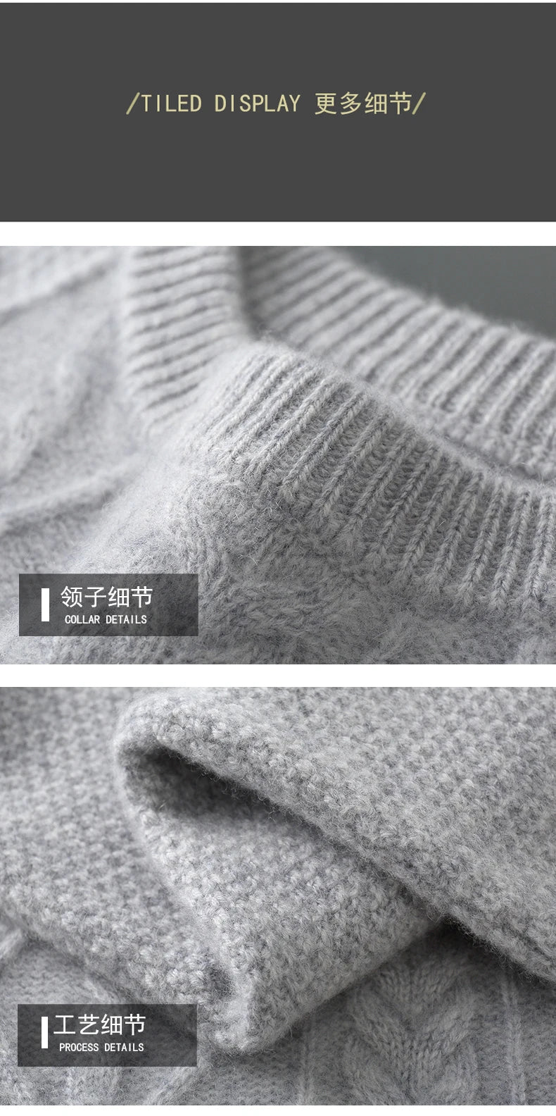100% Pure Merino Wool Pullover 2025 Autumn/Winter New Men's Round Neck Business Casual Cashmere Sweater Loose Solid Color Tops