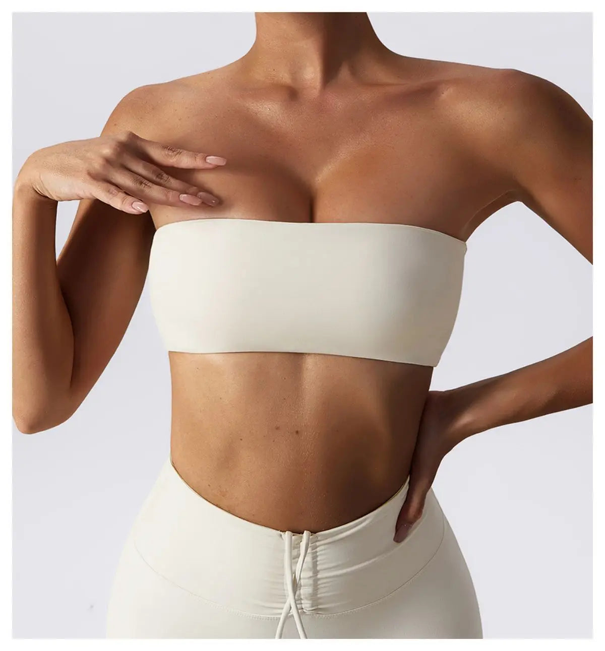 Summer Strapless Sports Bra Gym Women Quick-Drying Yoga Clothes Women Tube Top Fitness Chest Wrap Underwear Workout Bra Female