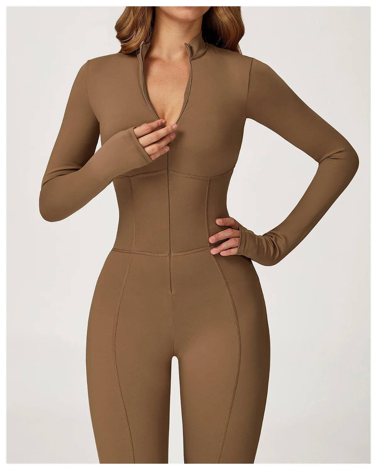 Winter Autumn Yoga Jumpsuit Women's One-piece Suit Sportswear Women Gym Rompers Long-sleeved Warm Overalls High Elastic Bodysuit