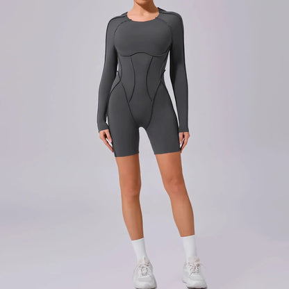 Seamless Yoga Jumpsuits Sports Fitness Splicing Hip-lifting One-Piece Hollow-out Beauty Back Gym Workout Bodysuits for Women