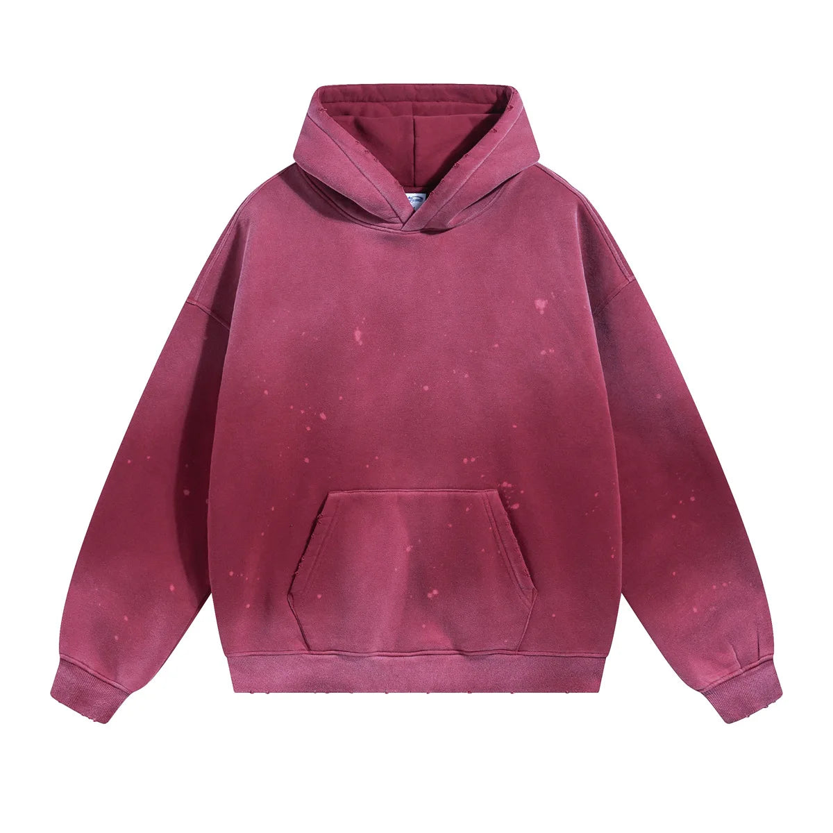 Custom LOGO autumn winter men's women's new white spray dyeing washing water 360G velvet cotton polyester sweatshirt sweatpants