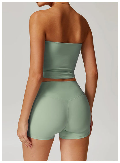 Strapless Yoga Vest for Women Sexy Beautiful Back Sports Bra for Women's Underwear Gym Shock-absorbing Quick Drying Fitness Top