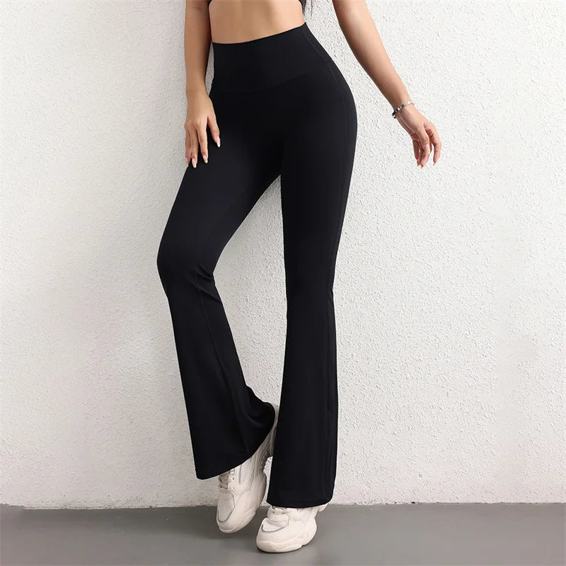 TRY TO BN Flare Scrunch Leggings Yoga Pants Fitness Workout High Waist Sports Leggings Push Up Tights Women Gym Outfits Clothing