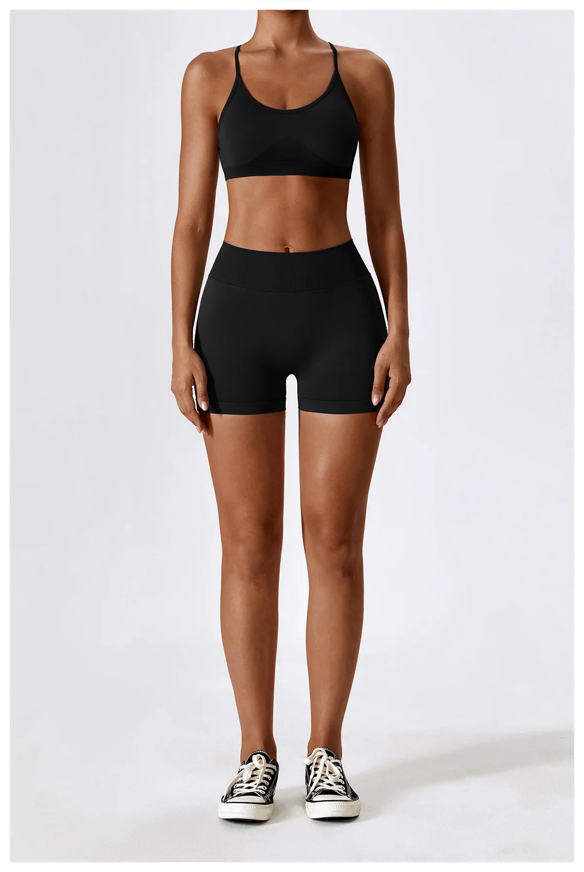 Seamless Yoga Set Gym Suits With Shorts Crop Top Sexy Bra Women's Pants 2 Pieces Set Running Workout Outfit Fitness Clothing