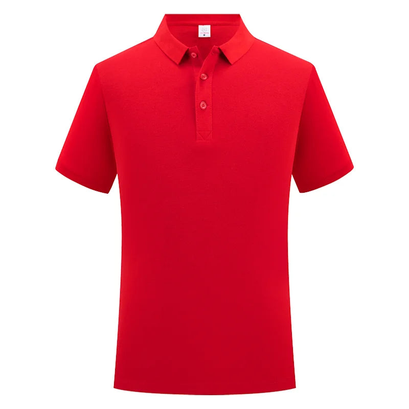 100% Cotton Polo Custom Logo High Quality Solid Color Polo Printing Design Company Clothing Embroidery Personality Brand
