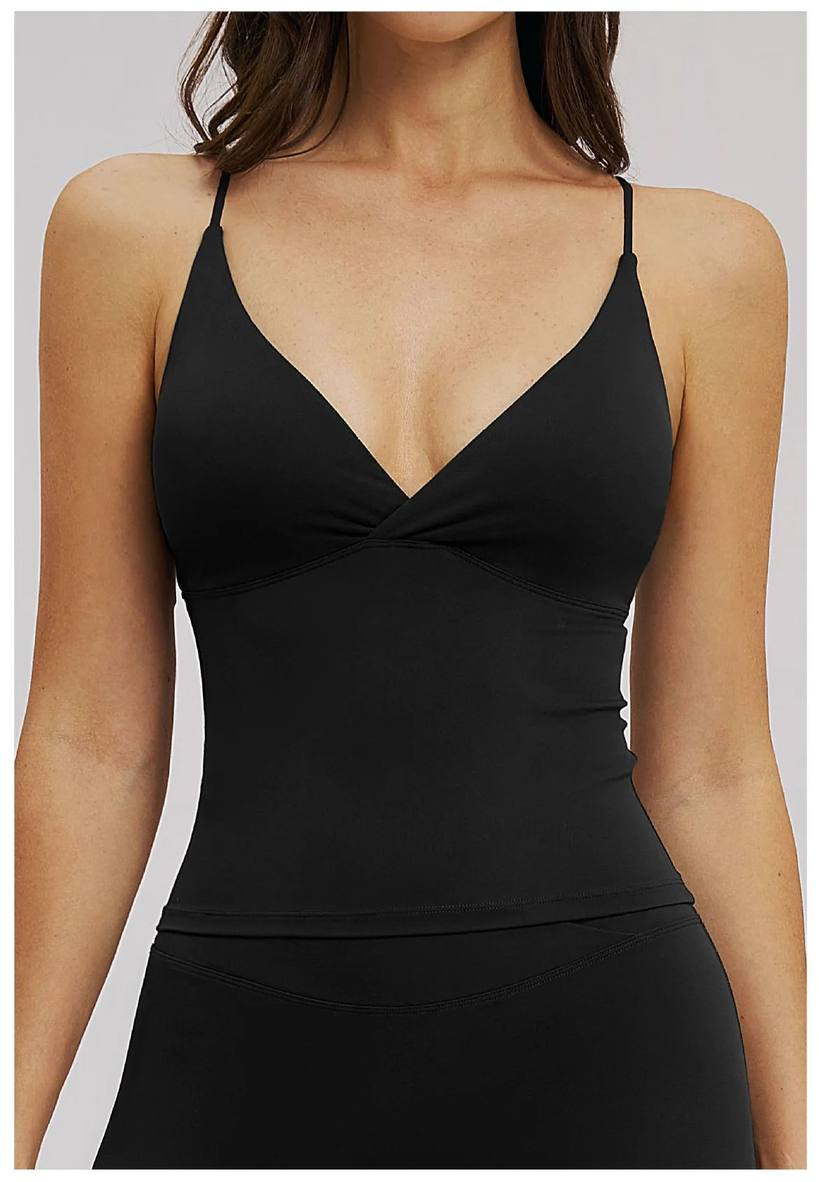 Women Sexy V Neck Yoga Bra Cross Back Strap Sports Underwear Shockproof Gym Workout Vest Female Solid Sports Fitness Underwear