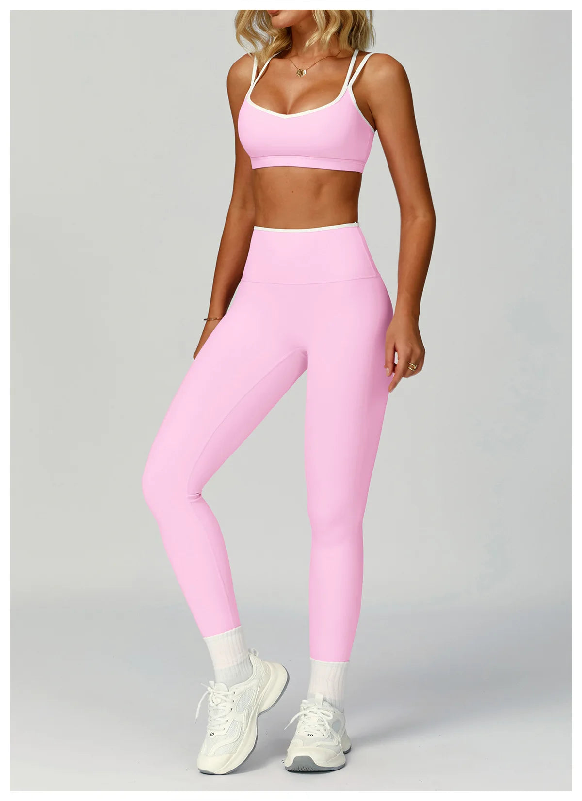 2 Pieces Gym Tracksuit Women Clothes Yoga Set Workout Outfits Fitness Sportswear High Waist Leggings Sports Bra Athletic Wear