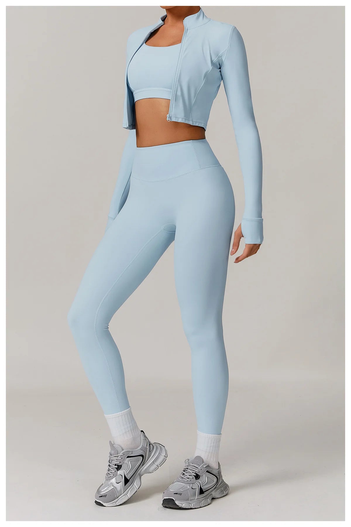 3PCS Yoga Set Gym Clothes 2 PCS Sportswear Women Yoga Suits Fitness Set women's Tracksuits Sports Jacket Long Sleeve Gym Legging