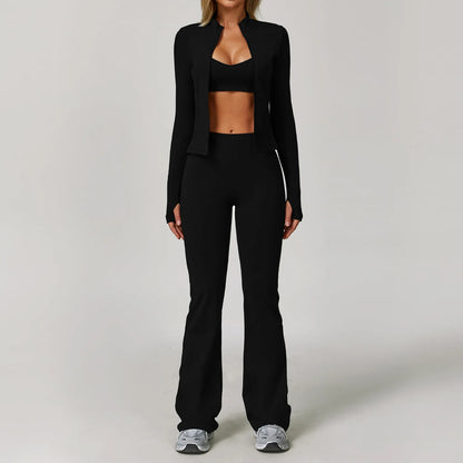 2/3PCS Yoga Suit Sports Set Gym Set Women Tracksuit Running Workout Clothes Long Sleeve Sports Bra Athletic Wear Yoga Clothing