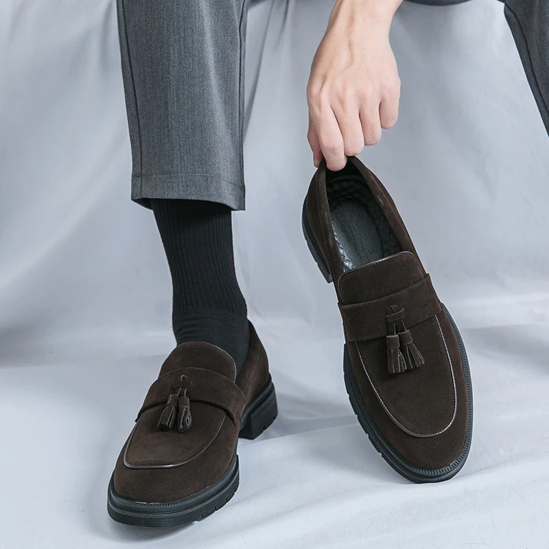 Hot Selling Soft Soled Comfortable Loafers Europe America Massage Soles Men's Commuting Work Shoes Party Men's Formal Shoes