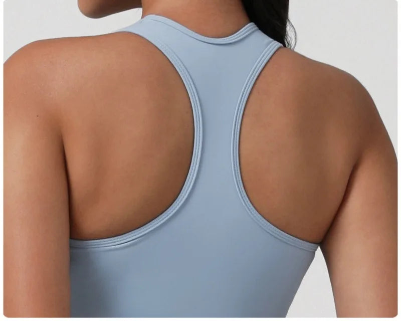 New Women's Color-Block Yoga Outfit Set Back Beauty Fitness Tank Top Long Sleeve Coat Hip-Lifting Leggings Running Fitness Set