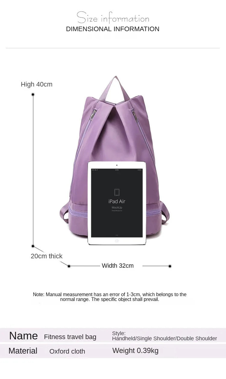 Customized Dry Wet Separation Fitness Bag Printed Logo Swimming Bag Waterproof Travel Sports Bag Printed Photo Name