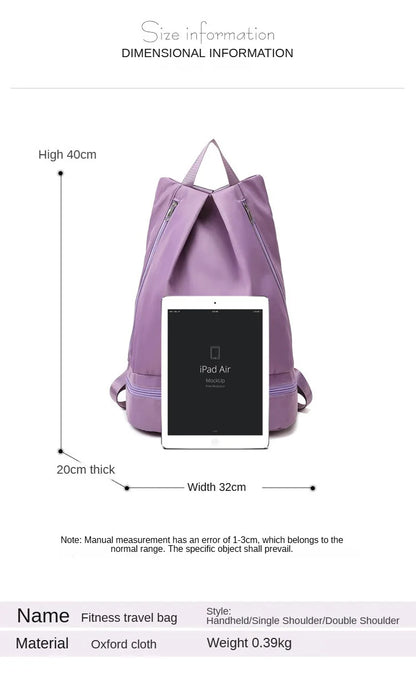 Customized Dry Wet Separation Fitness Bag Printed Logo Swimming Bag Waterproof Travel Sports Bag Printed Photo Name