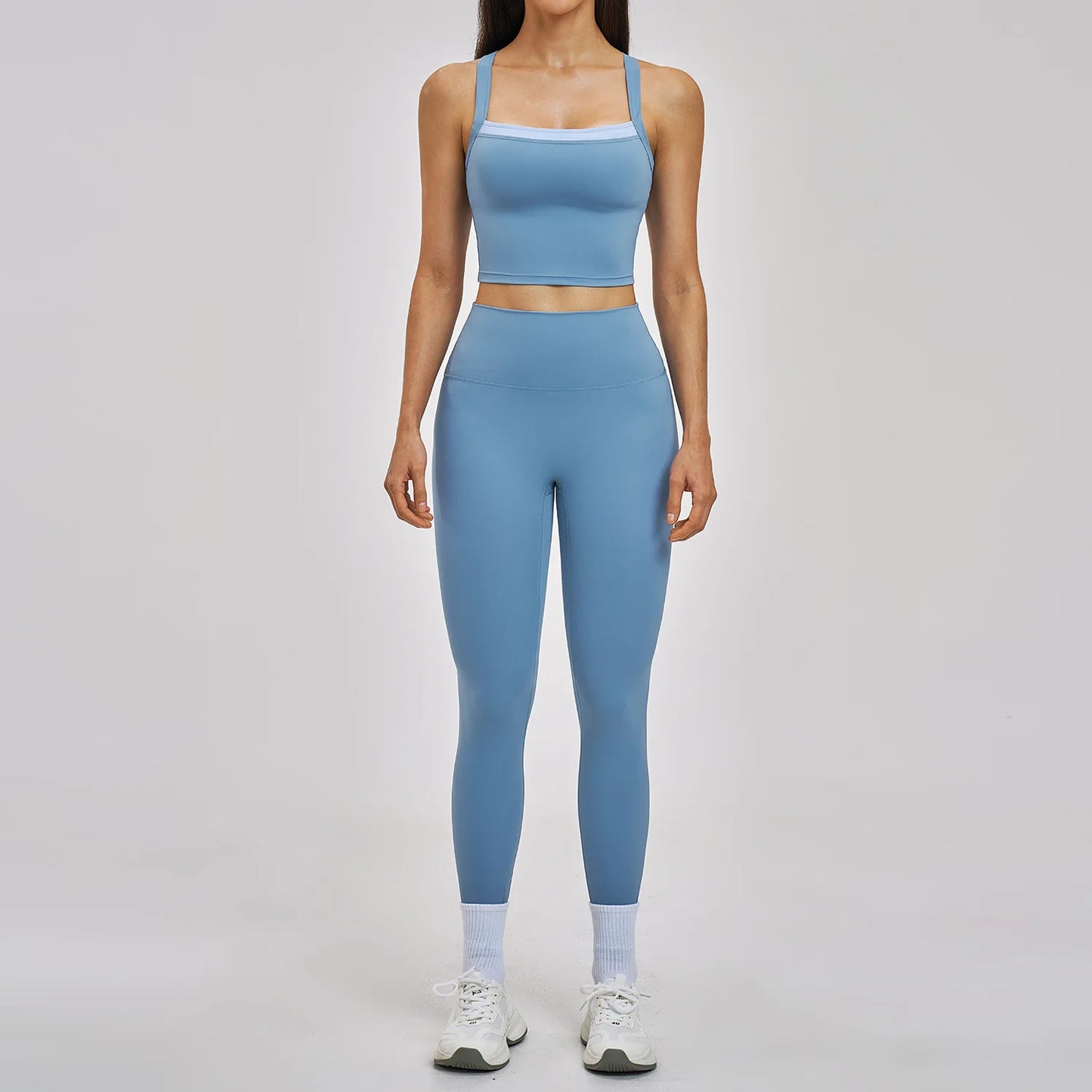 Women Gym Tracksuit Yoga Suit Sports Outfits High Waist Leggings Workout Clothes Female Fitness Running Suit Push Up Sportswear