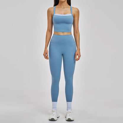Women Gym Tracksuit Yoga Suit Sports Outfits High Waist Leggings Workout Clothes Female Fitness Running Suit Push Up Sportswear