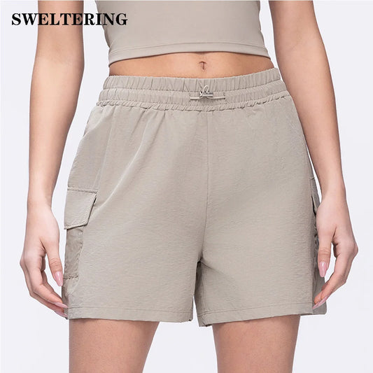 Women Shorts Pocket Sports Shorts For Women Cycling Jogging Fitness High Waist Push Up Gym Workout Shorts Women Yoga Clothing