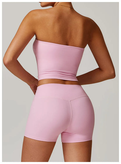 Strapless Yoga Vest for Women Sexy Beautiful Back Sports Bra for Women's Underwear Gym Shock-absorbing Quick Drying Fitness Top