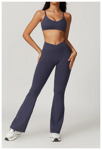 2 Pieces Yoga Set Gym Clothes Sportswear Yoga Suits For Women Fitness Short Sleeve Crop Top Tracksuits Sports Bra Gym Leggings