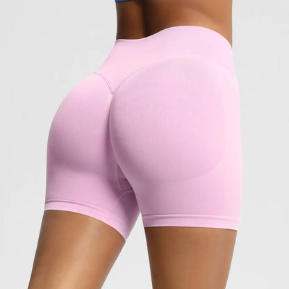 Custom LOGO women's  28-color XS-2XL seamless fitness yoga shorts high waist hip lift sports tight quick-drying shorts