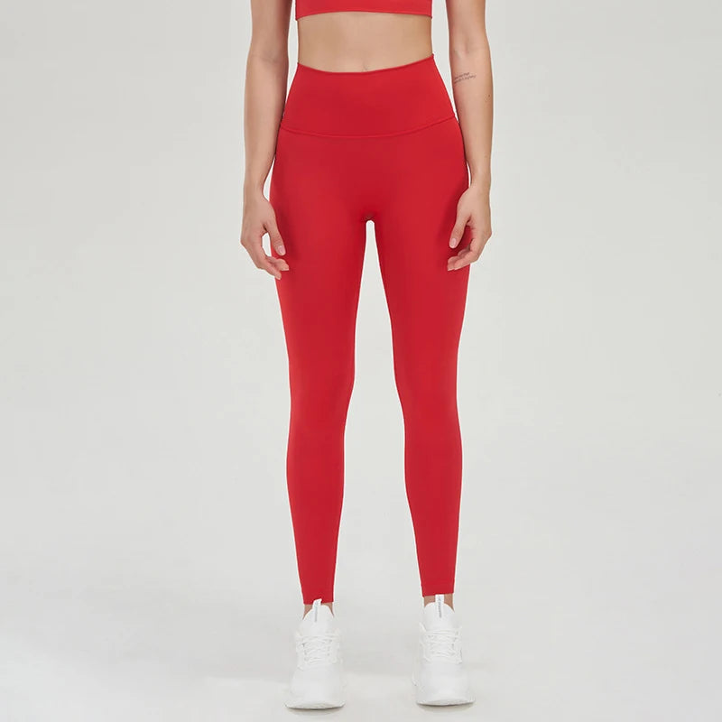 TRY TO BN New 46 Color Yoga Pants Sports Leggings Women Fitness Nylon High Waist Leggings Workout Trousers Training Gym Clothing