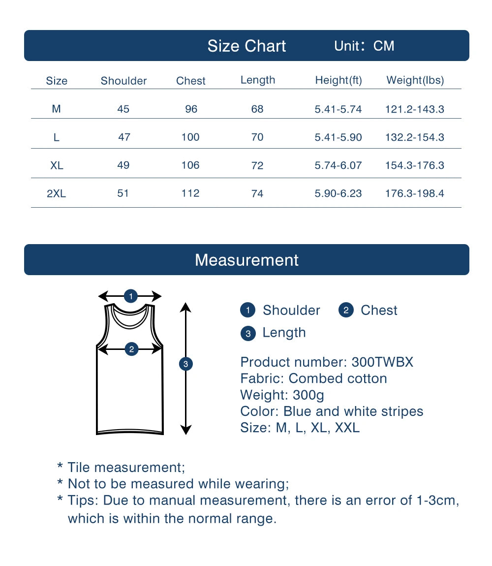 Akkad Kuti Japanese Retro Casual Tank Top Men Heavyweight 100% Cotton Blue White Striped Vest Male Loose Tops Summer New 2021