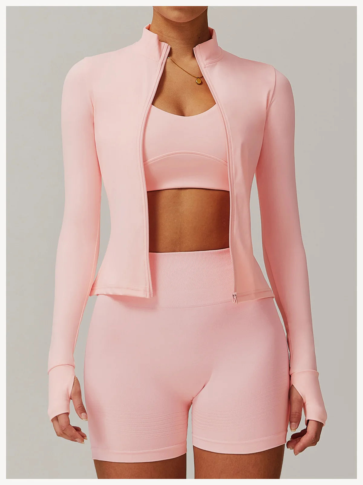 Yoga Shirts For Women Zipper Long Sleeve Fitness Jacket Running Gym Clothes Workout Dry Fit Breathable High Elastic Sports Top