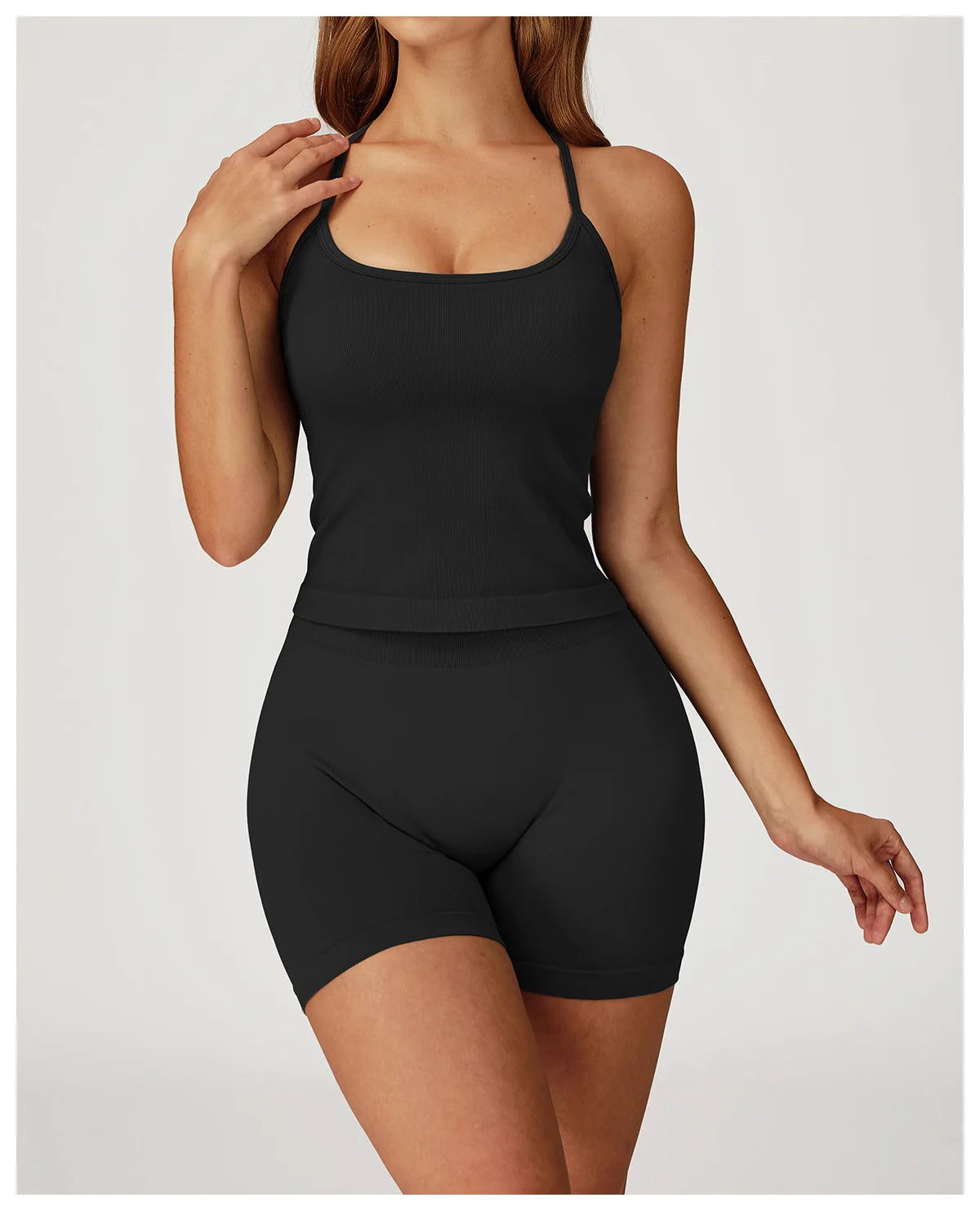 Custom LOGO women's seamless new yoga vest strap cross back sports underwear outdoor running fitness top