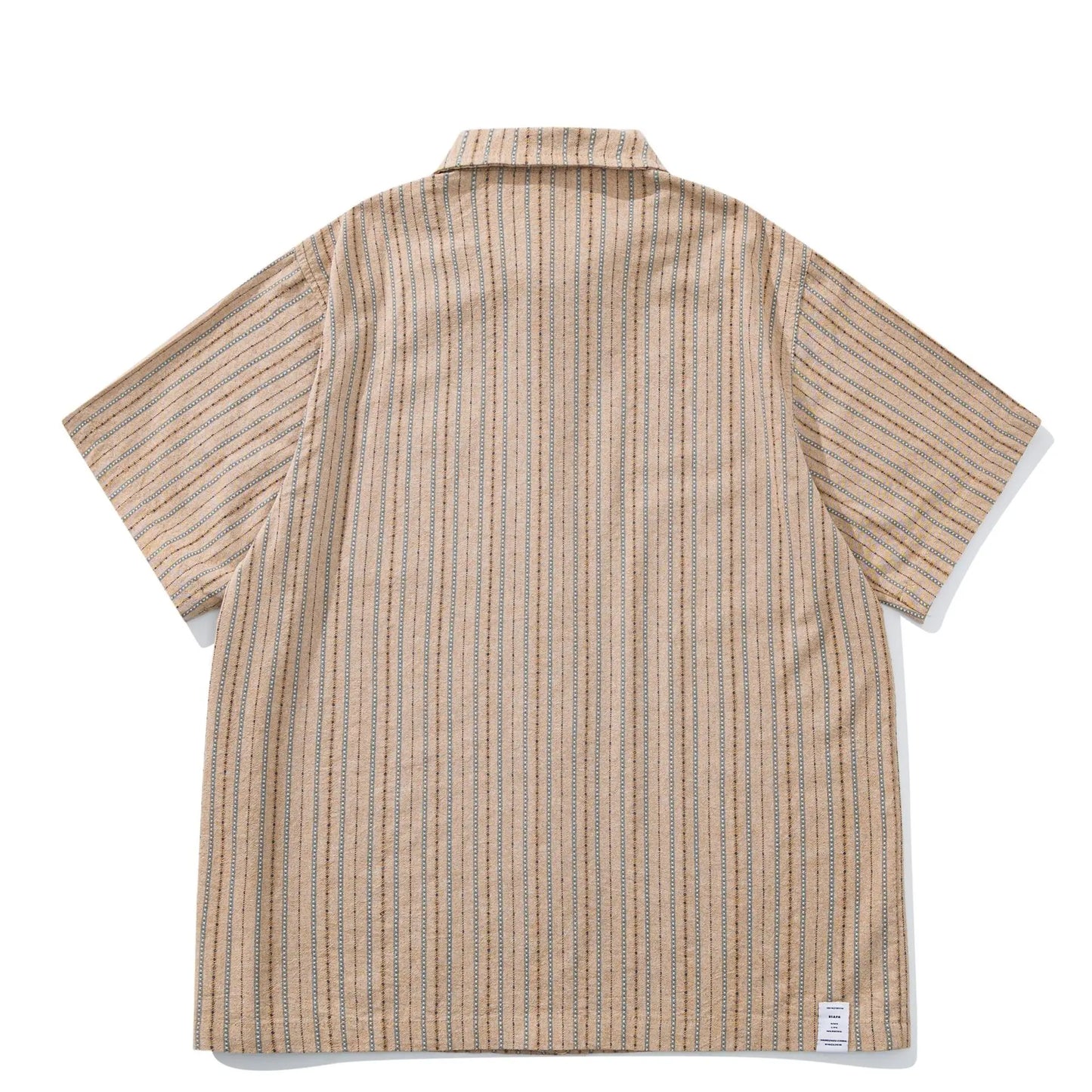 2026 Summer New Japanese Retro Amekaji Cuban Collar Short Sleeved Shirt Men's and Women's Loose Workwear Shirt